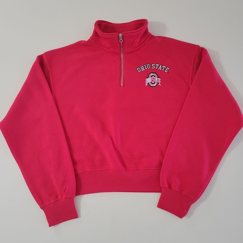 Ohio State Women's Red Quarter-Zip Sweatshirt